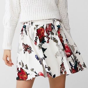 Express - floral sash tie skirt